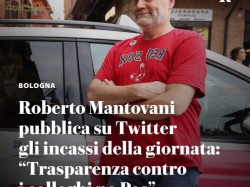L’amico Roberto Mantovani, in arte Bologna5, il taxista differente oggetto di minacce e atti vandalici. Roberto siamo con te!!!